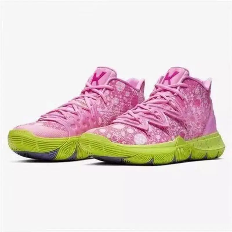 Новейшая Классическая Баскетбольная обувь Kyrie 5 желтого и розового цвета для