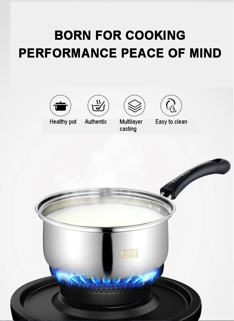 Набор посуды из нержавеющей стали 3 шт кухонный горшок для готовки кастрюля