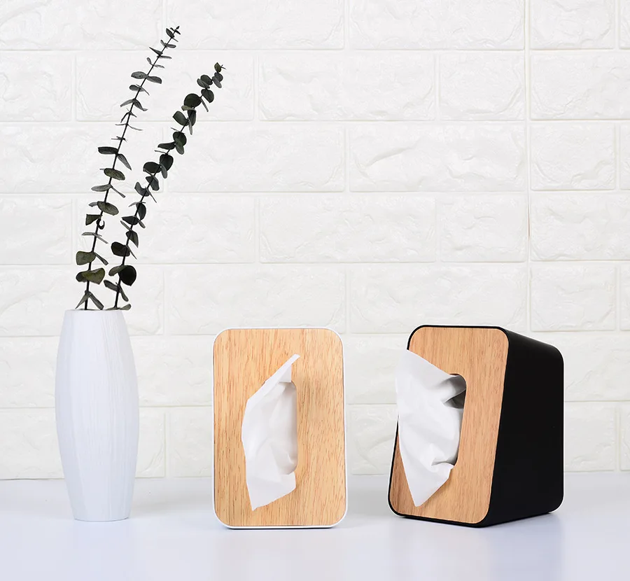 Вертикальная коробка для салфеток ins бумажная дома креативная простая черная