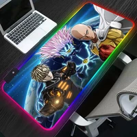 rgb one punch man mouse pad gamer computer large 900x400 xxl for desk mat keyboard e sports gaming accessories mousepad 30x60