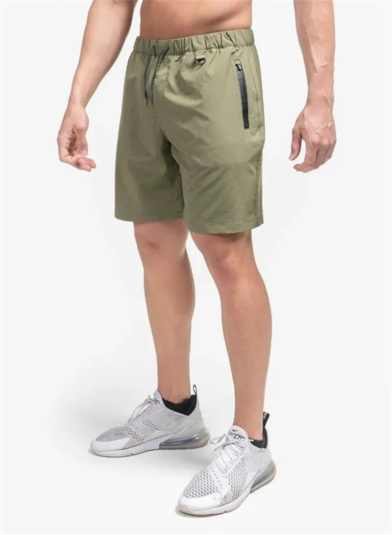 

New Men shorts Breathable quick-drying Gyms Running Shorts Bodybuilding Sweatpants Fitness Jogger sports Zip pocket Men Shorts