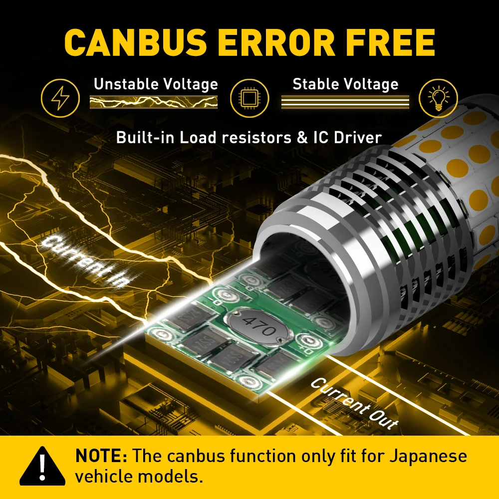 AUXITO 2 шт. W21W светодиодный Canbus Error Free T20 7440 лампы индикатора сигнала 2835SMD нет Hyper