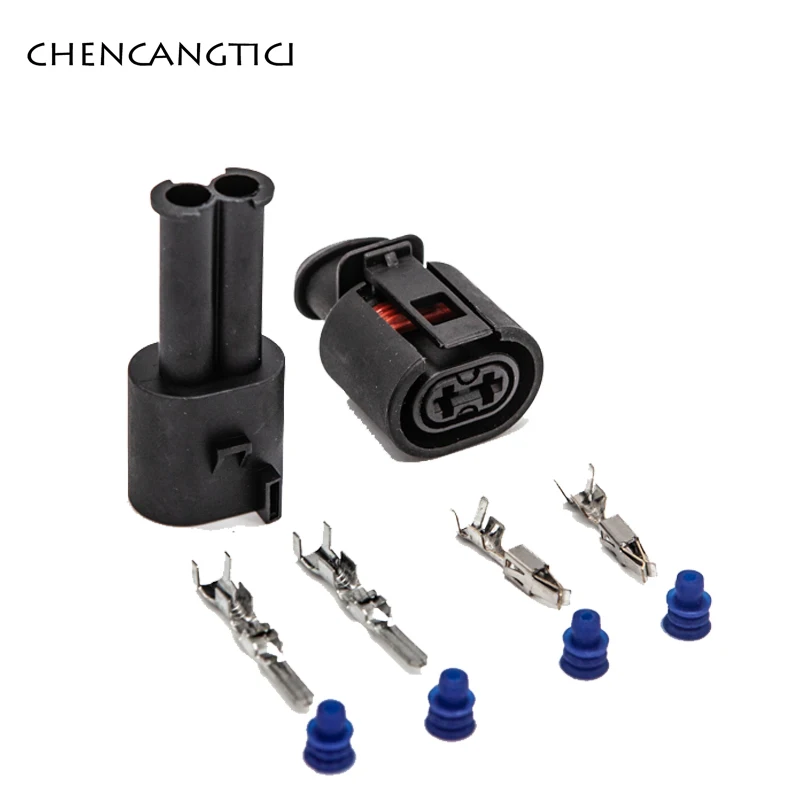 

5 Sets 2 Pin Male Female Auto Waterproof Sensor Plug Sealed Cable Connector 357973202 for VW Audi DJ70250-3.5-21 6N0927997