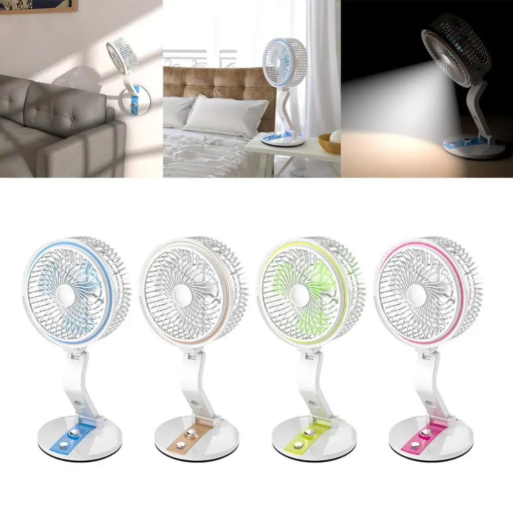 

Summer Folding Mini USB Cooling Fan LED Night Light Home Office Wall Air Cooler