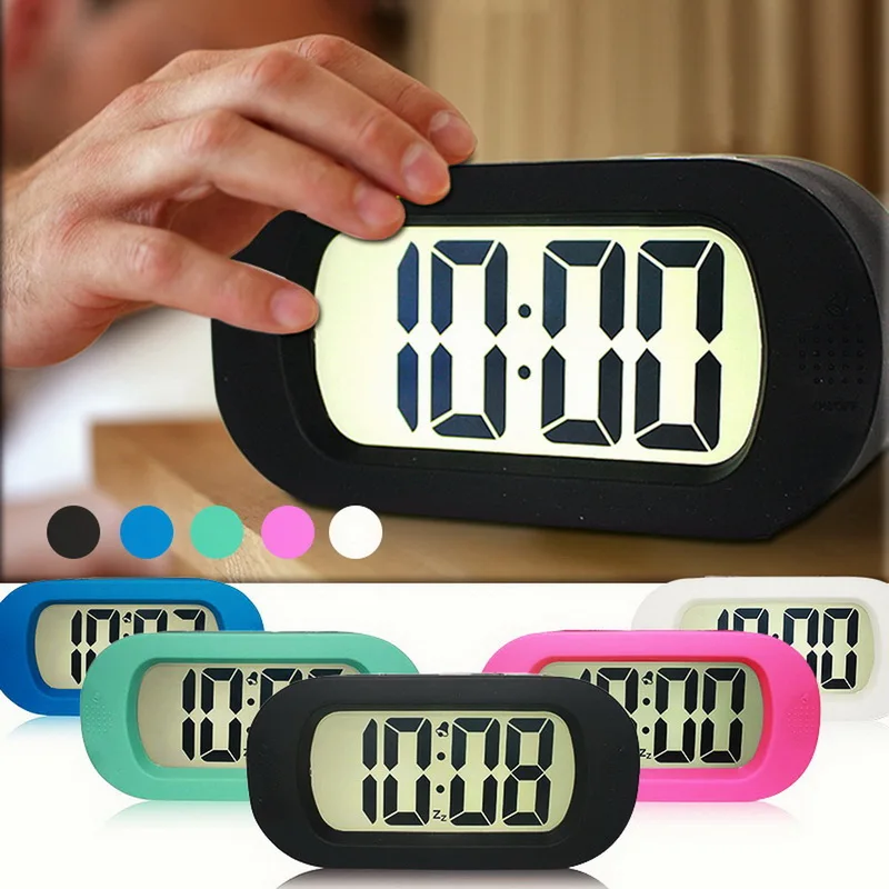 Светодиодный цифровой будильник с календарем Повтор Подсветка дисплей для дома