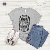 27th birthday vintage 1995 shirt gifts for men gifts for women 100cotton o neck fashion print shirt casual short sleeve female