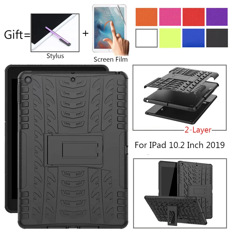 Чехол для планшета для Apple IPad 10,2 дюймов детский безопасный противоударный сверхпрочный ТПУ Жесткий Чехол-подставка для IPad 7 7-го поколения
