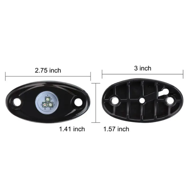 

12pcs 9W LED Rock Light for Offroad Boat Underbody Lamp