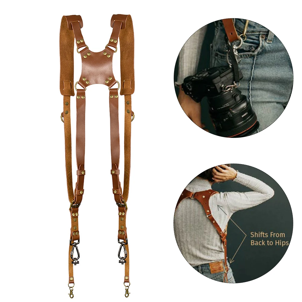 

Ремень для камеры из натуральной кожи, с регулируемой длиной