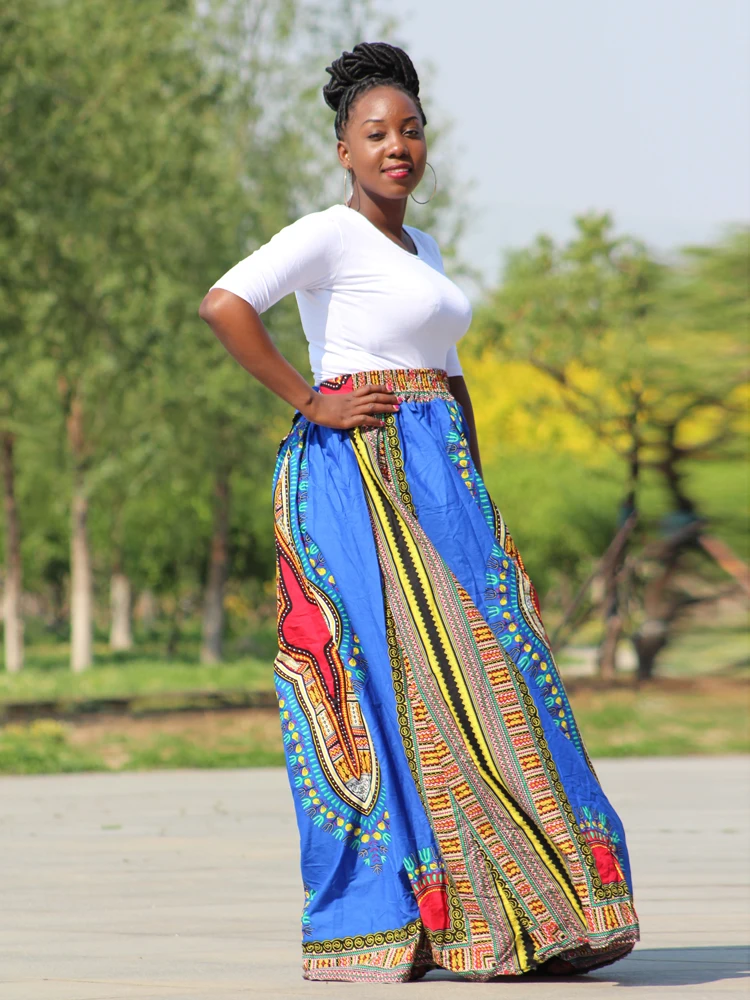 Африканская Дашики Женская юбка в этническом стиле традиционная длинная с