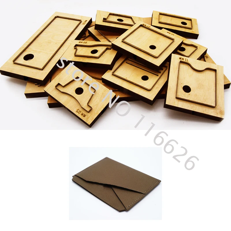 

DIY leather craft card holder small wallet die cutting knife mould hand machine punch tool template