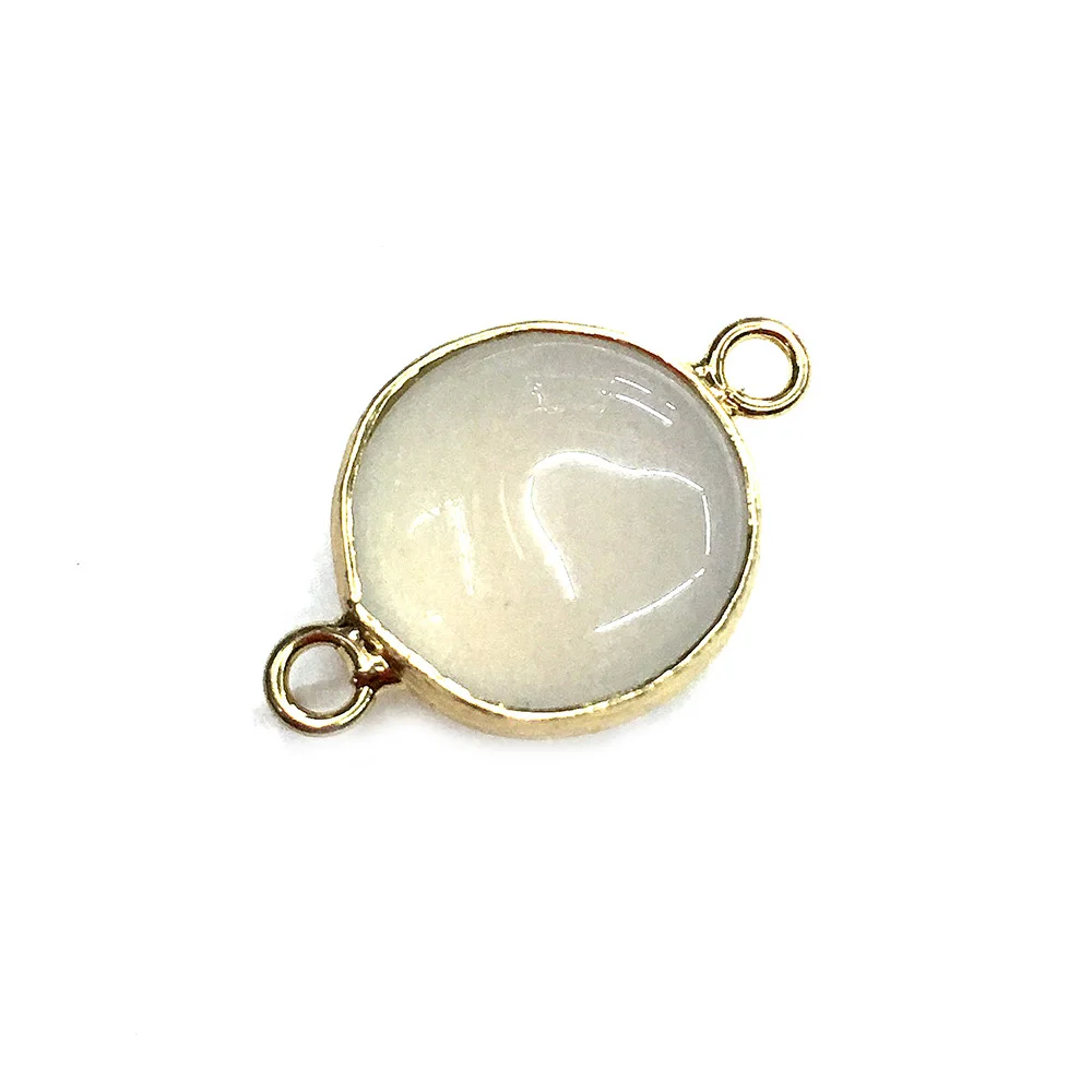 Подвеска из натурального агата круглые полированные разноцветные Агаты шармы