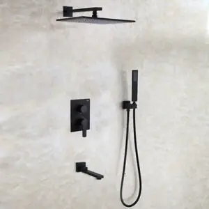 Сладкий Черный душевая комната смеситель для душа костюм 12 дюймов дождевая