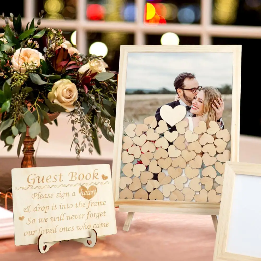 Свадебная Гостевая книга OurWarm альтернативная деревянная фоторамка для