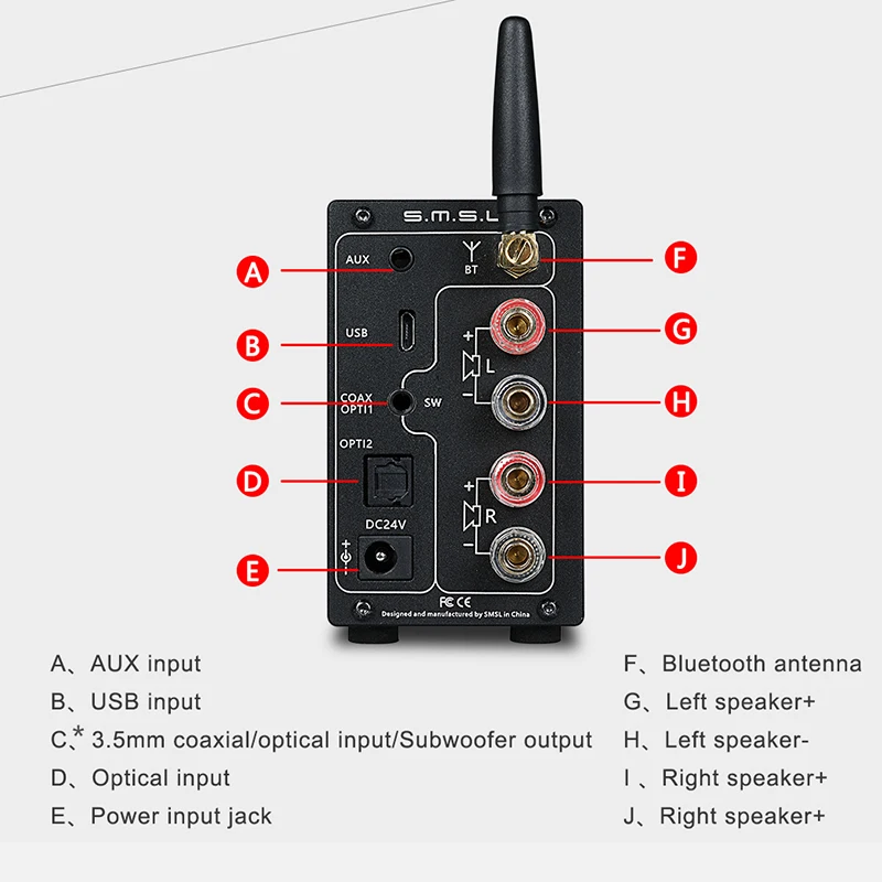 SMSL AD18 Bluetooth 4 2 наушники Amplifie HIFI полностью цифровое декодирование усилитель