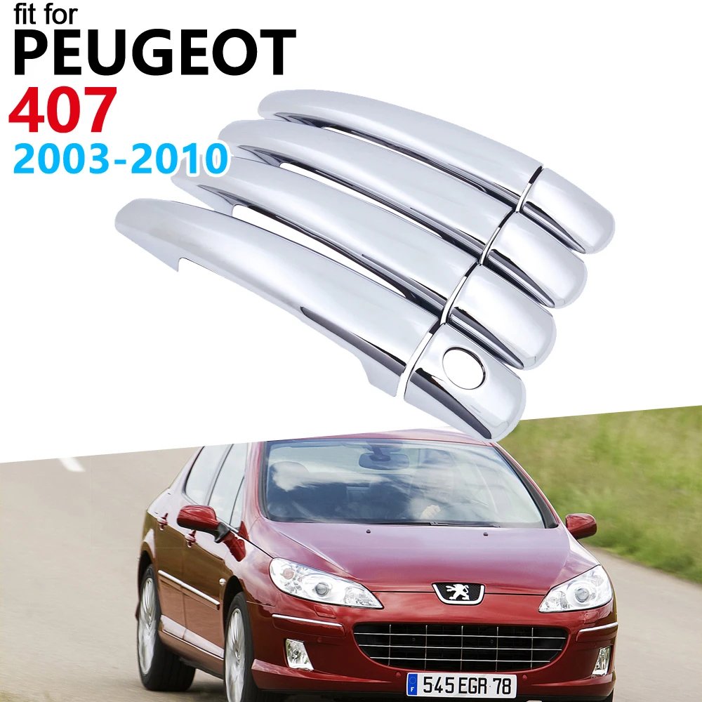 Роскошная хромированная накладка на ручку для Peugeot 407 sw 2003 ~ 2010 аксессуары