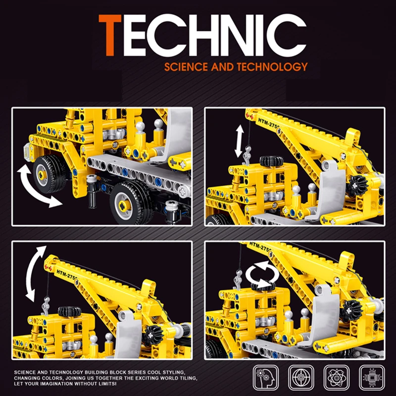 Компактный мобильный кран на гусеничном ходу Ideas Technic грузовик автомобильный