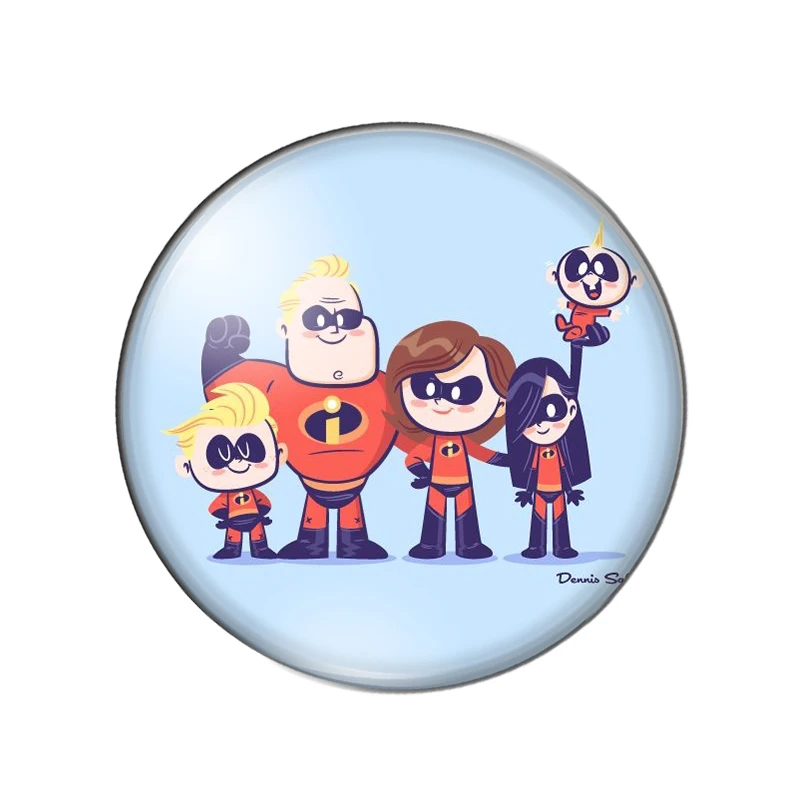 Стеклянный кабошон ZB0543 Круглый Кабошон с плоским основанием милыми мультяшными