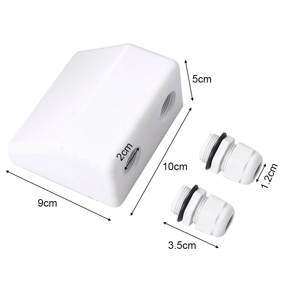 

Plastic Astic Junction Box Bracket Solar Weatherproof ABS Solar Double Cable Entry Gland Holder For RV Boats Caravans Motorhomes