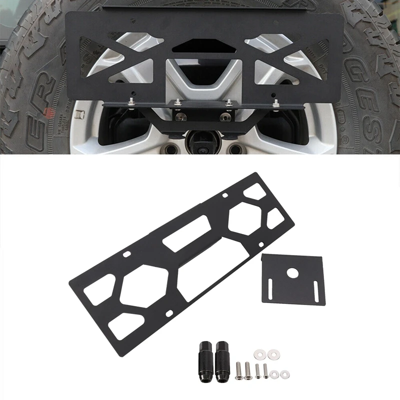 

Car Spare Tire License Plate Frame Bracket for Jeep Wrangler JL 2018-2022 Black
