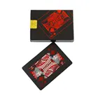 Набор пластиковых игральных карт из ПВХ, водостойкие покерные карты для игры в покер, инструменты для вечеринок, Черное золото, 54 шт., креативный подарок