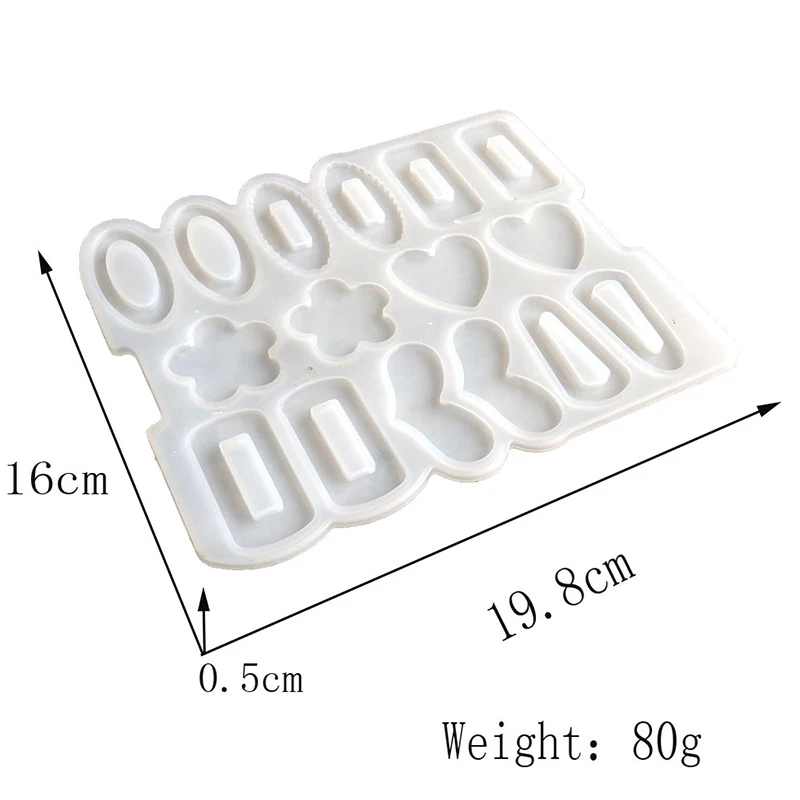 

Crystal Epoxy Resin Mold Earrings Pendant Casting Silicone Mould DIY Crafts