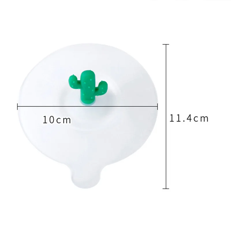 

1pcs Creative Silicone Cup Cover Round Cactus Cartoon Tea Cup Dustproof Leakproof Multi-function Sealed Water Cup Cover