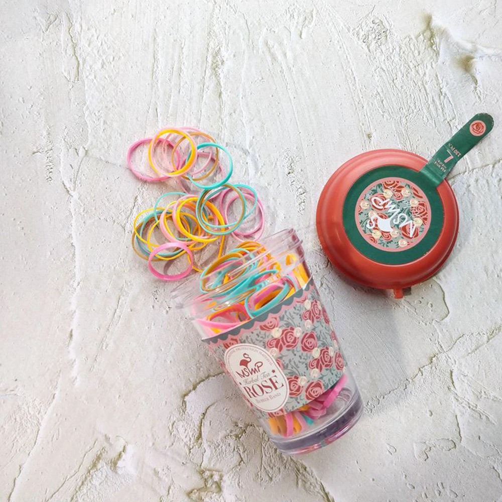 

130pcs/box Child Baby Hair Rubber Bands Girls Hair Ring Rope Elastics Hair Band Disposable Hair Tie Kid Hair Accessories