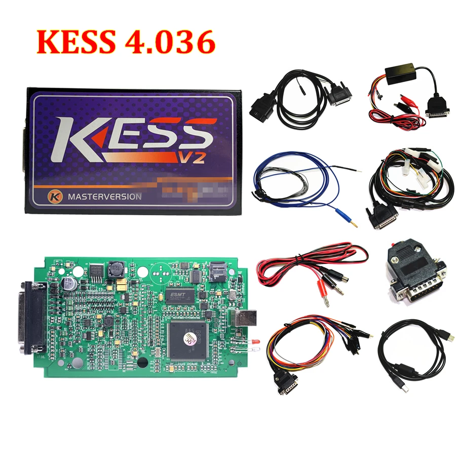 KESS 4 036 V2 OBD2 менеджер Тюнинг Комплект No Token limited ECU программирующий инструмент kess