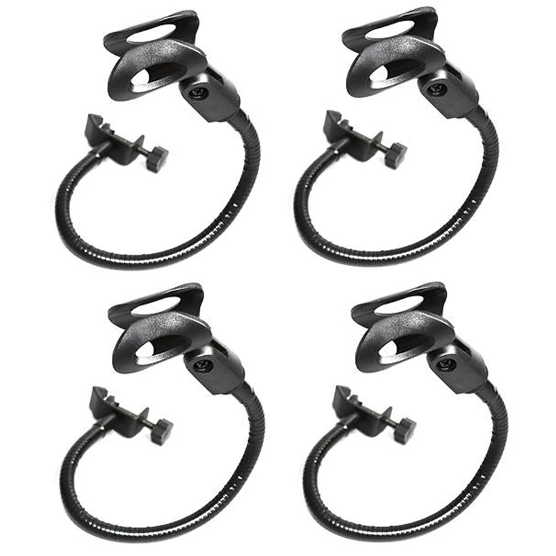 4 шт. Гибкая стойка для микрофона с настольным зажимом радиовещания в студии