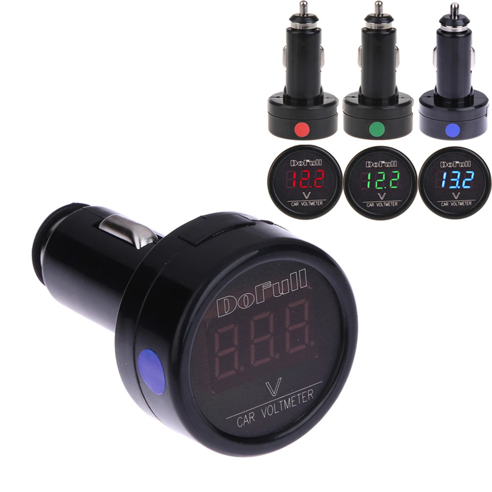

DF-01-V Car Voltmeter Cigarette Lighter Charger RGB Digital Display MGO3