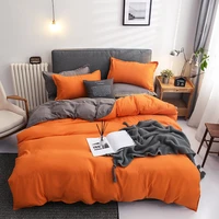 solid color bed linens fashion bedding sets nordic style duvet cover set quilt cover and pillowcase double sided queen king size
