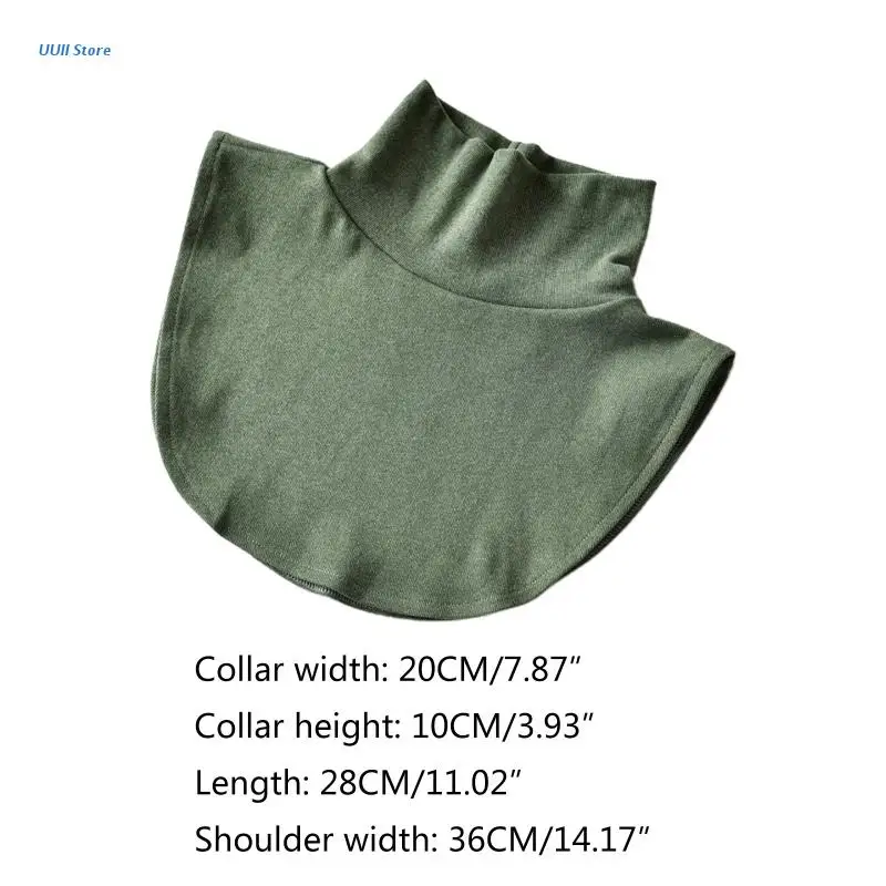 

Women Winter Warm Turtleneck Dickey False Fake Collar Solid Color Detachable Half Top Shirt Sweater Hoodie Accessories
