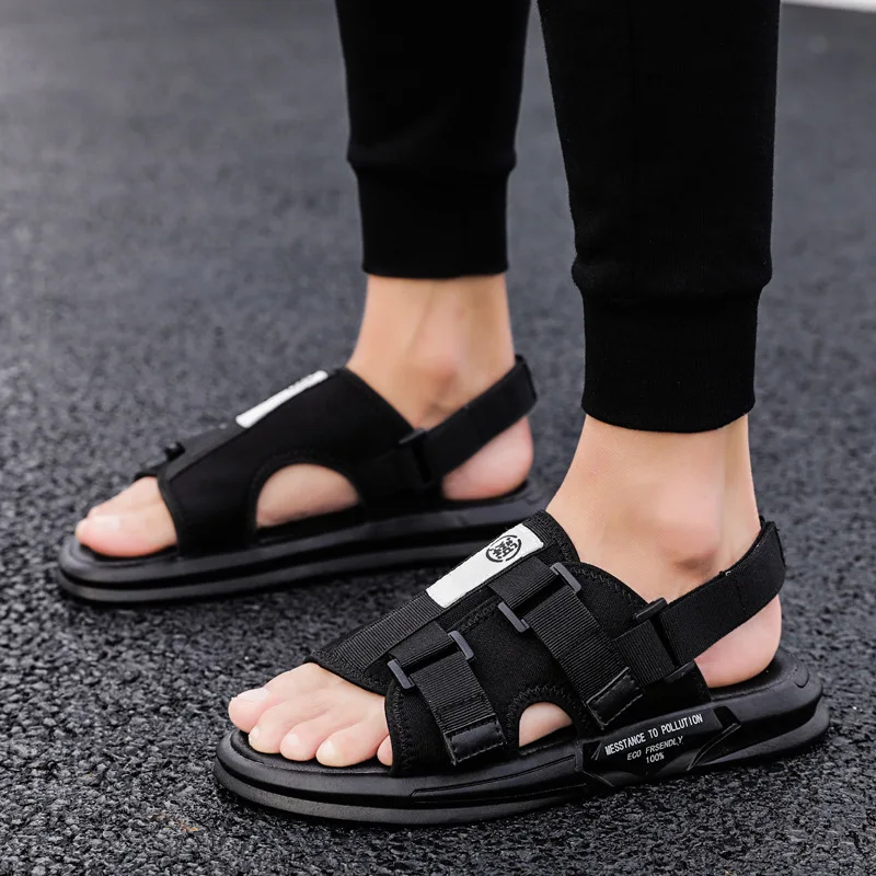 LIMEIKE Модная обувь для отдыха Мужские босоножки базовые с ремешком спереди и сзади
