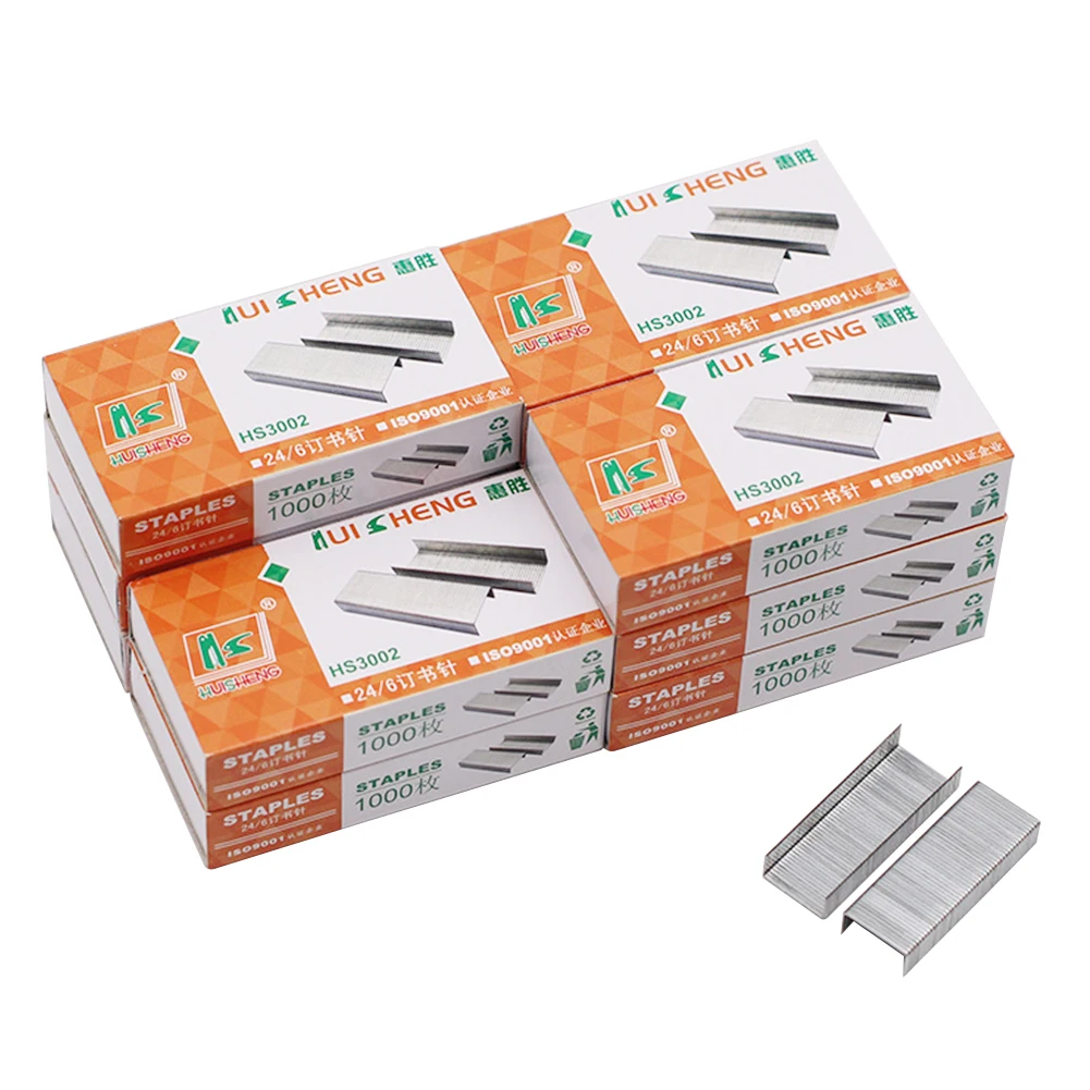

10box 24/6 Binding Supplies For Stapler Door Shaped Nail Staple Book Accessories School Office Portable Stainless Steel