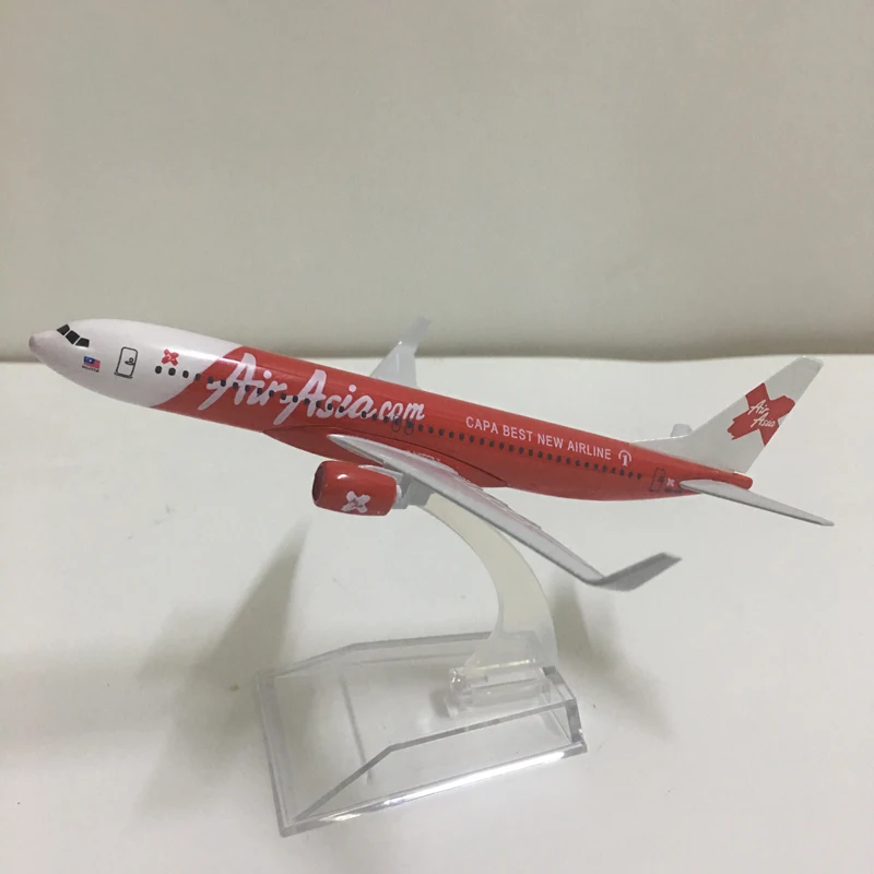Модель самолета JASON TUTU 16 см модель Air Asia Боинг 737 1:400 Литые металлические самолеты