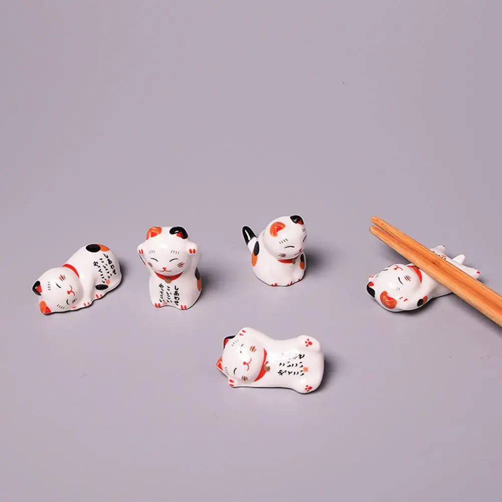 

Hot Sales!!!Chopsticks Holder Interesting Sturdy Ceramic Rest Dinner Spoon Stand for Home