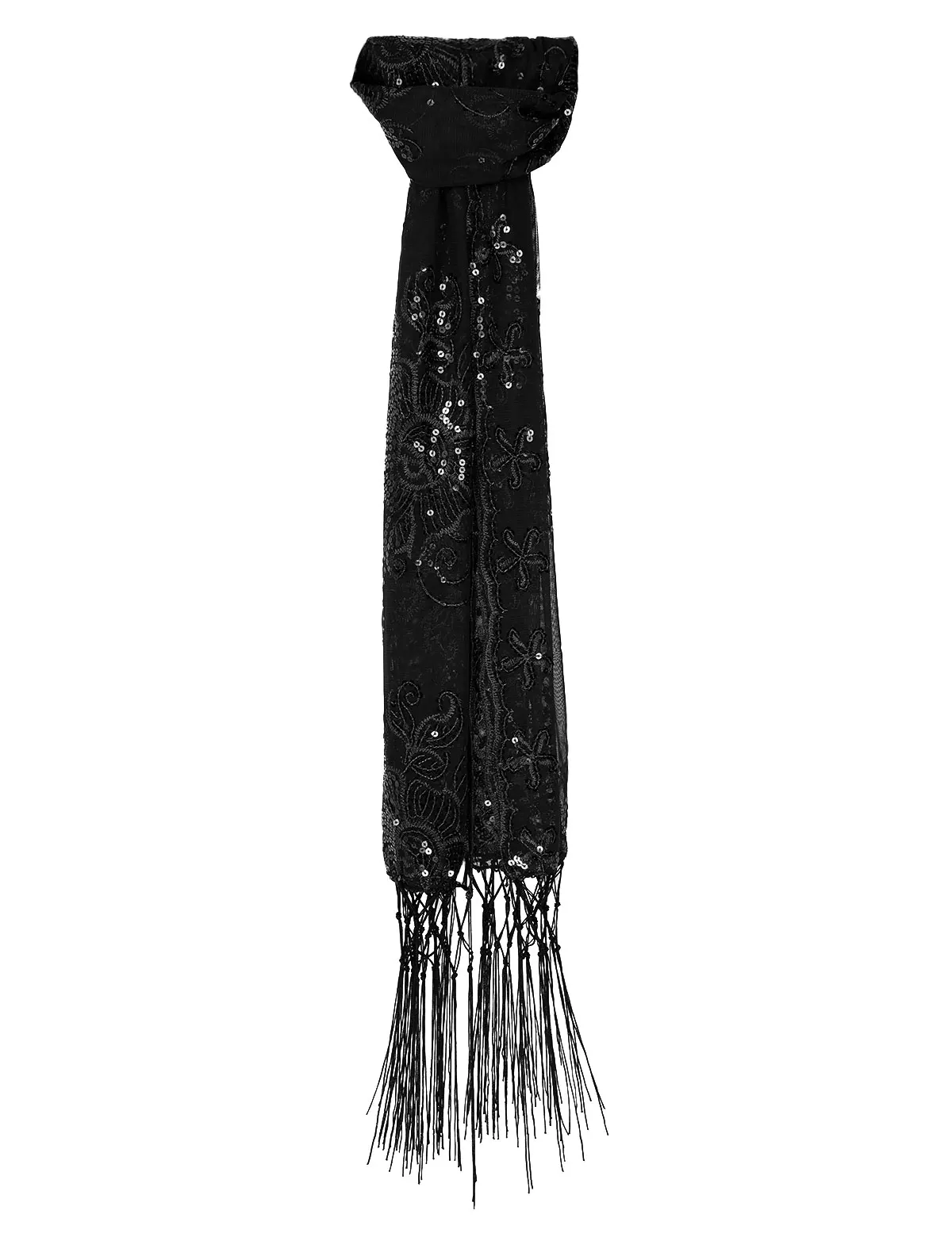 Женская элегантная шаль 160x60 см, винтажный Блестящий шарф 1920 s, свадебная накидка с блестками, вечерние платья с бахромой, шаль, накидка