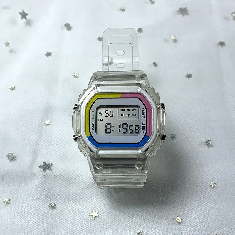 Часы Детские Водонепроницаемые уникальные спортивные квадратные