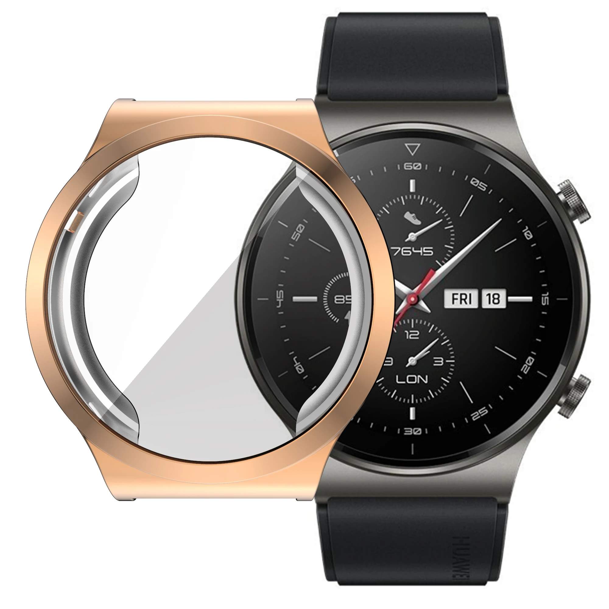 

Soft Case For HUAWEI Watch gt 2 pro TPU Plated All-Around Screen Protector Cover Bumper for huawei watch gt 2e Accessories