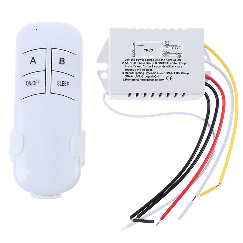

220V Lamp Light Digital Wireless Wall Remote Control Switch Receiver Transmitter