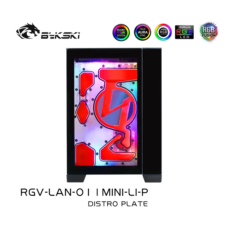 Bykski RGV-LAN-O11MINI-LI-P Distro Plate для Lian Li PC-O11 mini чехол водная доска одного графического