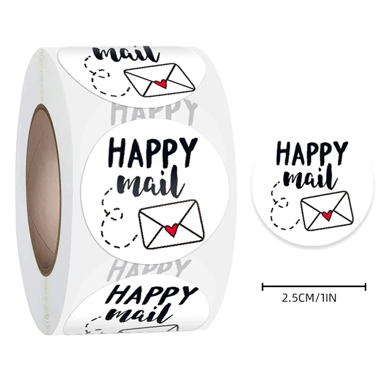 

500Pcs/Roll Thank You Gift Sealing Stickers Shopping Bag Sticker Dessert Shop Kids Reward Birthday Party Gift Decorations Labels
