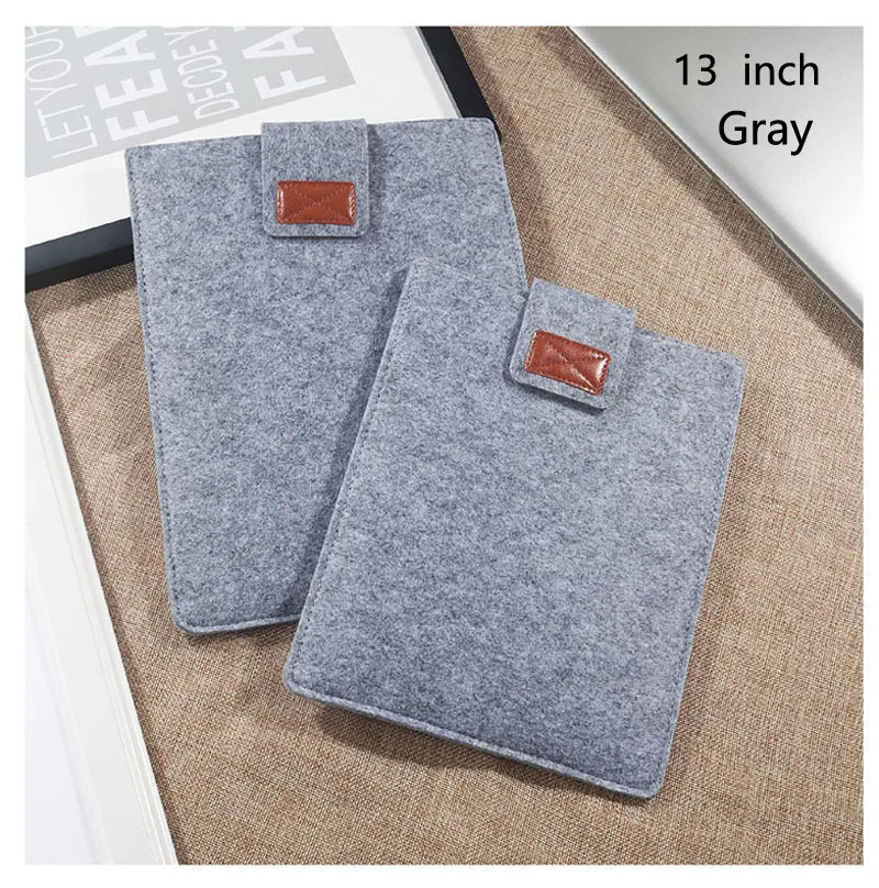 Gray 13 inch Замшевый защитный чехол для планшета, сумка для ноутбука, чехол для электронных книг, чехол-светильник для 9,7, 10,5, 11, 13, 15 дюймов, iPad Pro, Kindle Macbook - Цвет: Gray 13 inch