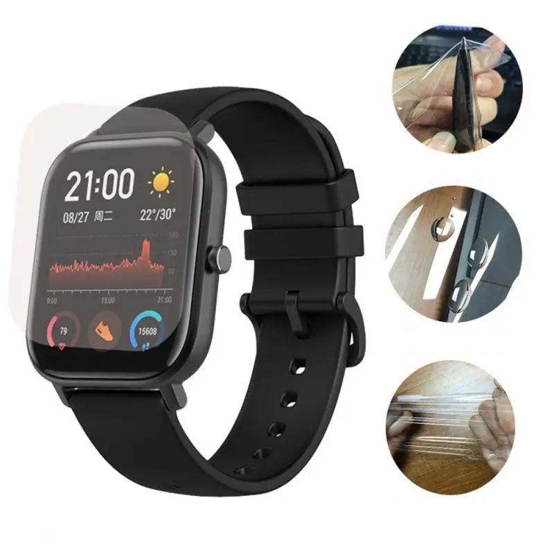1/2/5 шт. Защитная пленка с изогнутыми краями для xiaomi Amazfit GTS &amp BIP | Электроника
