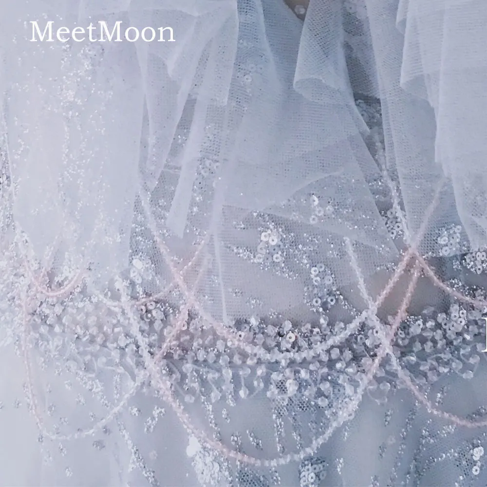 MeetMoon Evening Dress Long Luxury 2020 Party Gown Crystal Tassels Sequined Women V Neck Formal Pageant Dresses Robe De Soiree | Свадьбы и