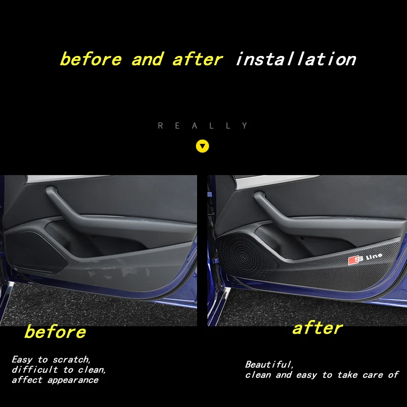 

for 12-21 Audi A6L modified door anti-kick pad leather seat passenger protection pad interior decoration
