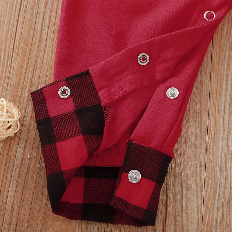 Зимний стиль 2020 Детский комбинезон для новорожденных хлопковый клетчатый с