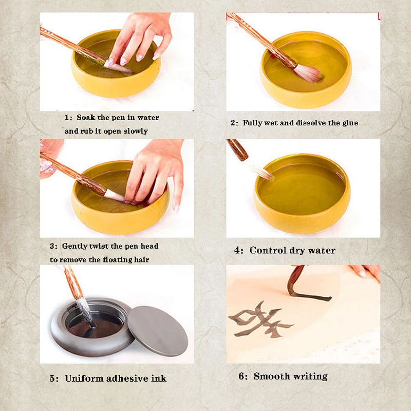 Кисти EZONE для китайской каллиграфии 1 шт. ручка кисть акварели письма с волчьей