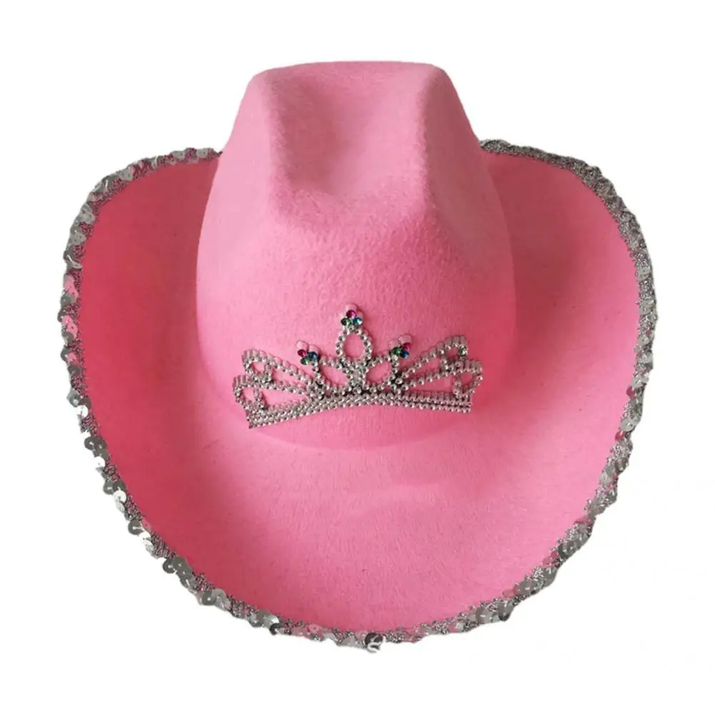 

Comfortable Amazing Crown Decor Women Jazz Hat Skin-Touch Winter Hat Lace-up for Autumn Winter